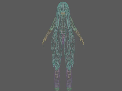 Basic cute woman V28601 3D Model
