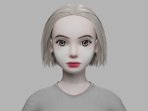 Basic sweet woman V25854 3D Модель