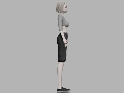Basic sweet woman V25854 3D Модель