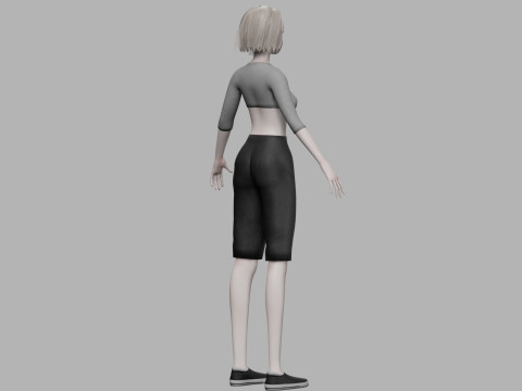 Basic sweet woman V25854 3D Модель