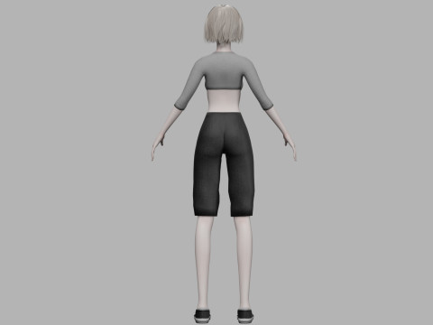 Basic sweet woman V25854 3D Модель