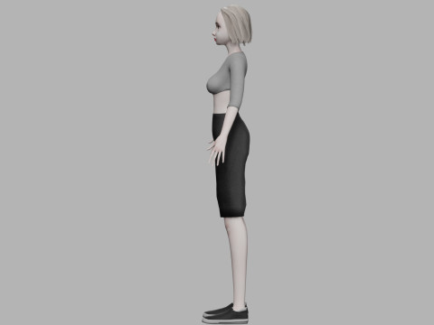 Basic sweet woman V25854 3D Модель