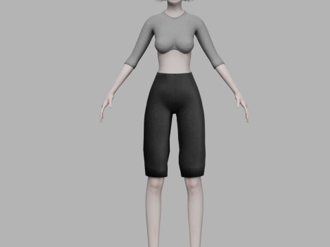 Basic sweet woman V25854 3D Модель