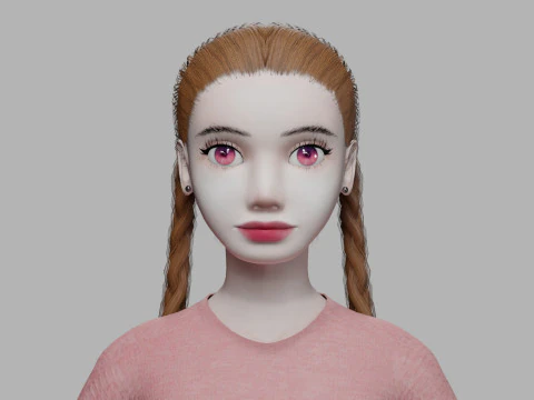 Mujer adolescente b&aacute;sica V30675 Modelo 3D