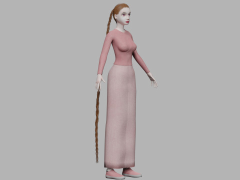 Basic teen woman V30675 Modèle 3D