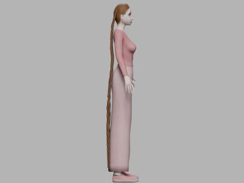 Mujer adolescente b&aacute;sica V30675 Modelo 3D