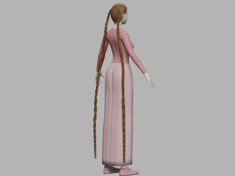 Mujer adolescente b&aacute;sica V30675 Modelo 3D