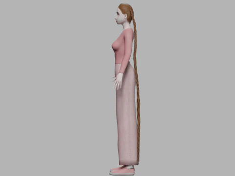 Mujer adolescente b&aacute;sica V30675 Modelo 3D