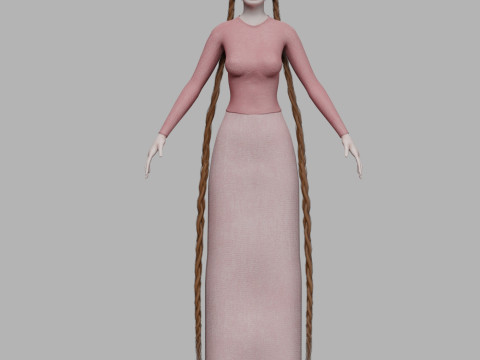 Basic teen woman V30675 Modèle 3D