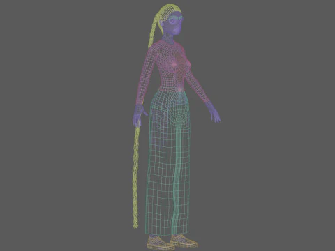 Mujer adolescente b&aacute;sica V30675 Modelo 3D