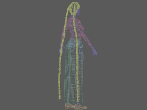 Mujer adolescente b&aacute;sica V30675 Modelo 3D