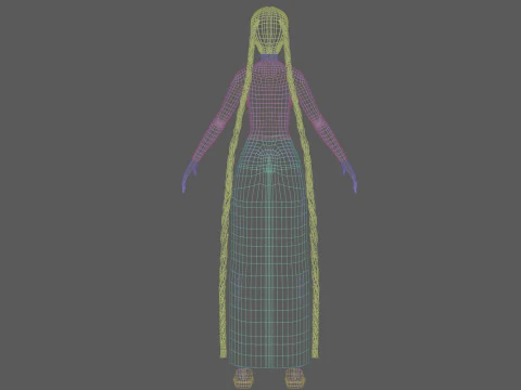 Mujer adolescente b&aacute;sica V30675 Modelo 3D