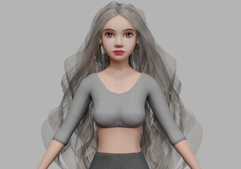 Basic young woman V34153 Modèle 3D .c4d .max .obj .3ds .fbx .stl .blend