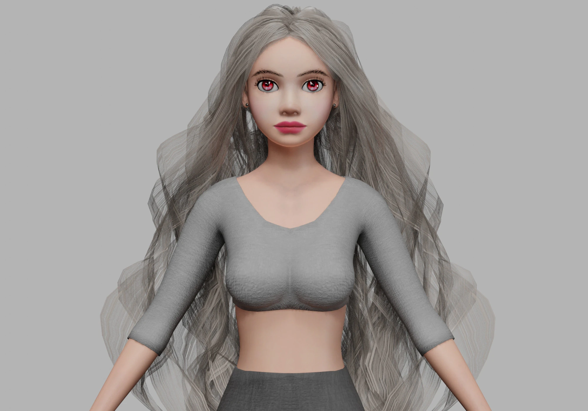 Basic young woman V34153 3D Model .c4d .max .obj .3ds .fbx .stl .blend 