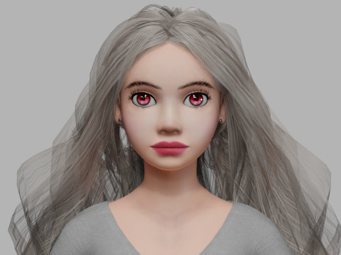 Basic young woman V34153 Modèle 3D