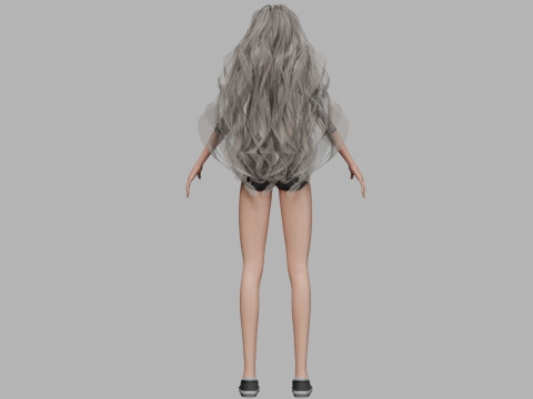 Basic young woman V34153 Modèle 3D