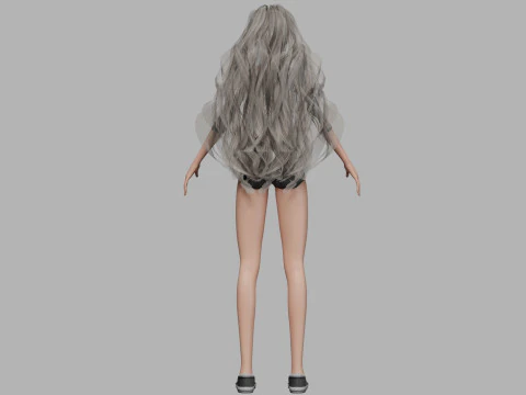 Basic young woman V34153 3D Model