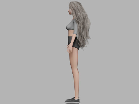 Basic young woman V34153 Modèle 3D