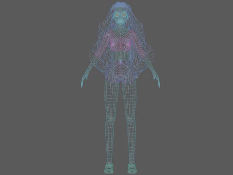 Basic young woman V34153 3D Model