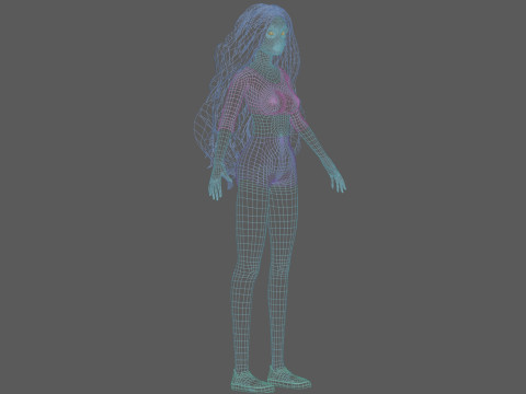 Basic young woman V34153 Modèle 3D