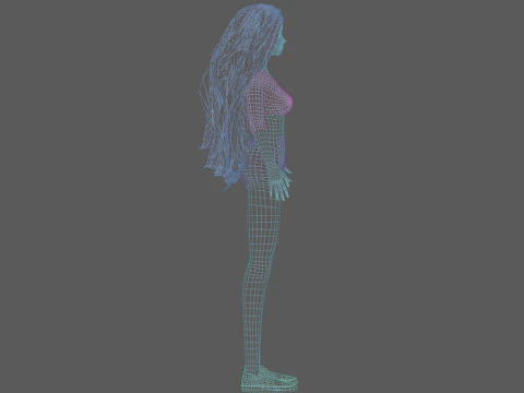 Basic young woman V34153 3D Model