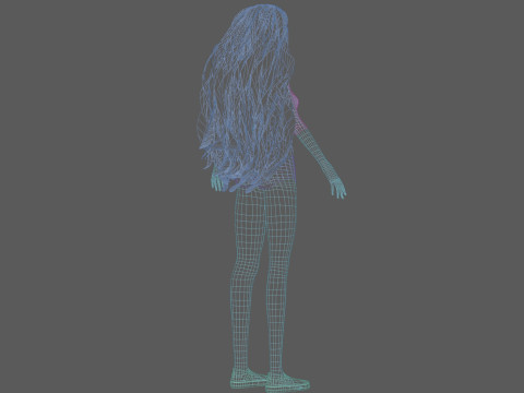 Basic young woman V34153 Modèle 3D