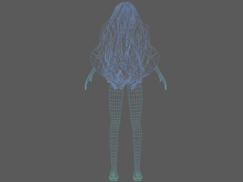 Basic young woman V34153 Modèle 3D