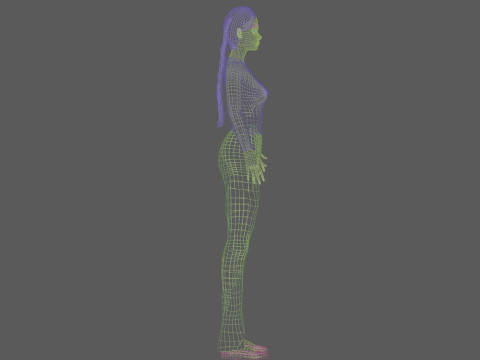 Black young woman V24881 3Dモデル