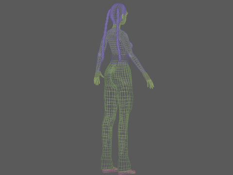 Black young woman V24881 3Dモデル