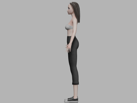 Cartoon basic woman V26831 Modello 3D