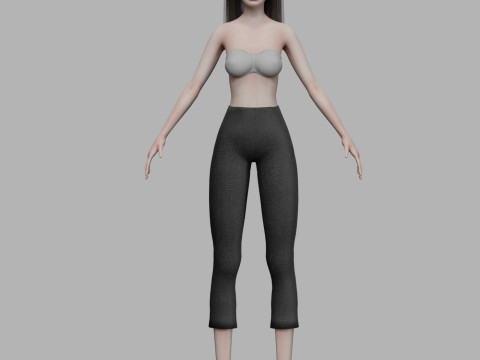Cartoon basic woman V26831 Modello 3D