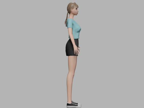 Cartoon pretty woman V25181 3Dモデル