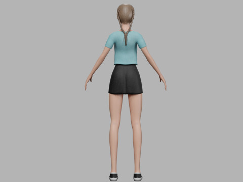 Cartoon pretty woman V25181 3Dモデル