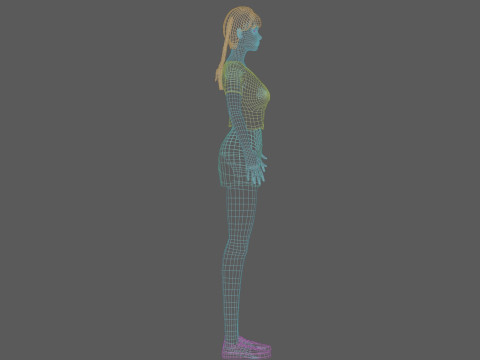 Cartoon pretty woman V25181 3Dモデル