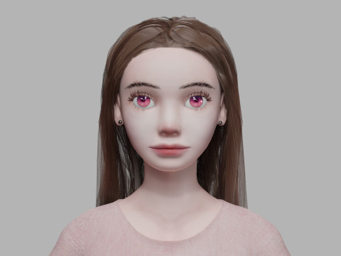 Cartoon standard woman V31712 Modelo 3D