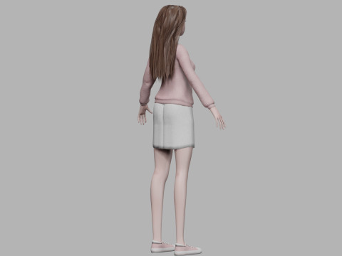 Cartoon standard woman V31712 Modelo 3D