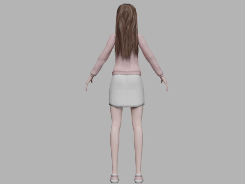 Cartoon standard woman V31712 Modelo 3D