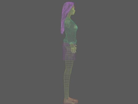 Cartoon standard woman V31712 Modelo 3D