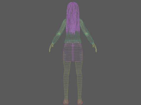 Cartoon standard woman V31712 Modelo 3D