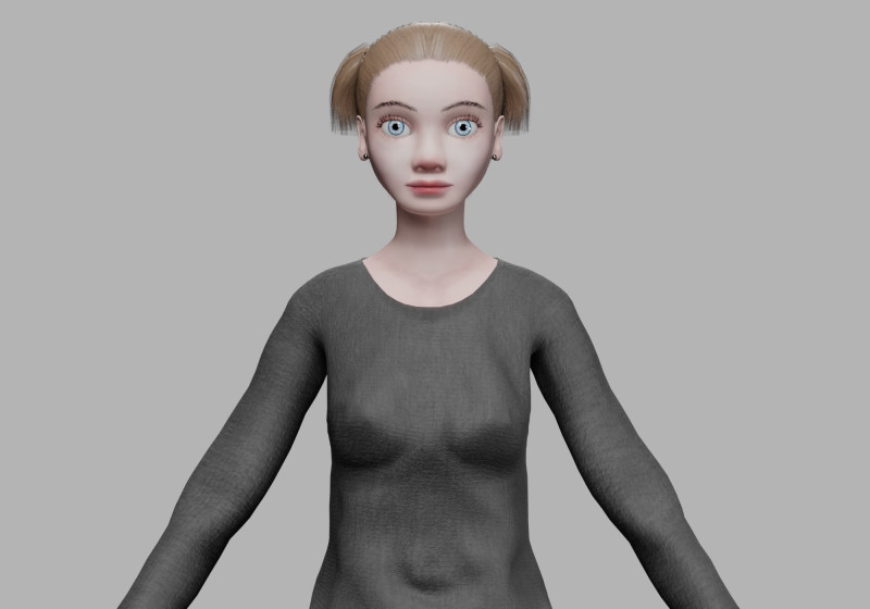 Cartoon stylized woman V20213 3Dモデル .c4d .max .obj .3ds .fbx .stl .blend 