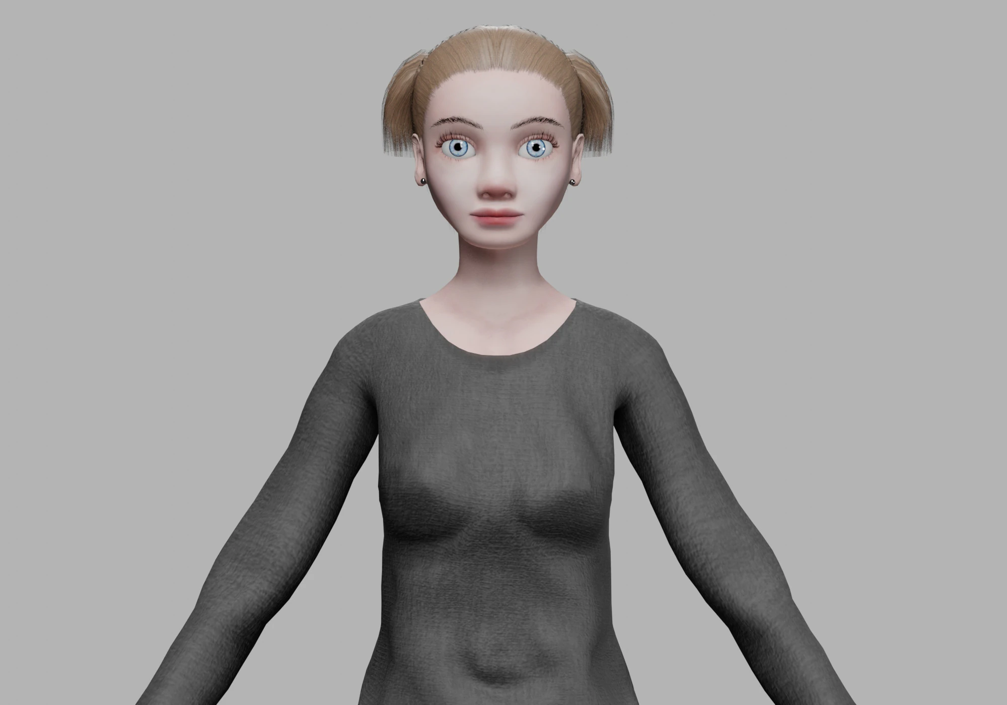 Cartoon stylized woman V20213 3D Model .c4d .max .obj .3ds .fbx .stl .blend