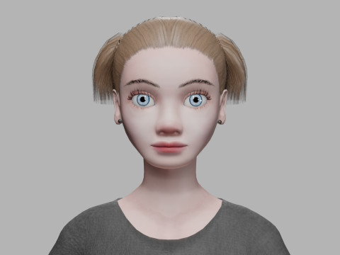 Cartoon stylized woman V20213 3Dモデル