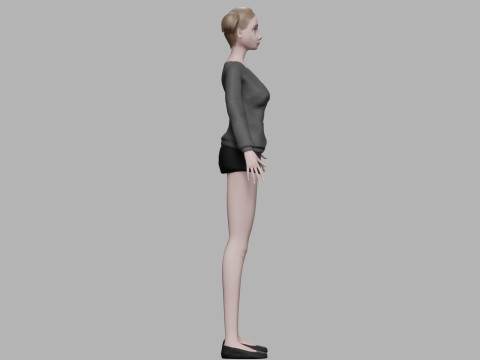 Cartoon stylized woman V20213 3Dモデル