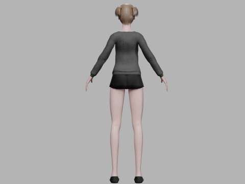 Cartoon stylized woman V20213 3Dモデル