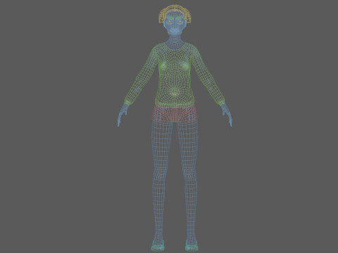 Cartoon stylized woman V20213 3Dモデル