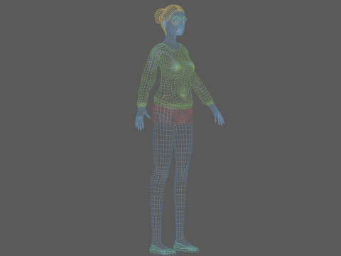 Cartoon stylized woman V20213 3Dモデル