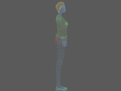Cartoon stylized woman V20213 3Dモデル