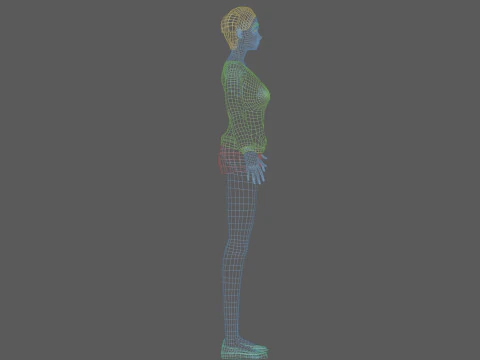 Cartoon stylized woman V20213 3D Model
