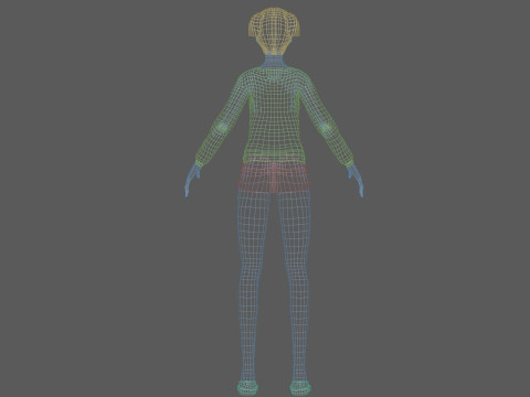Cartoon stylized woman V20213 3Dモデル