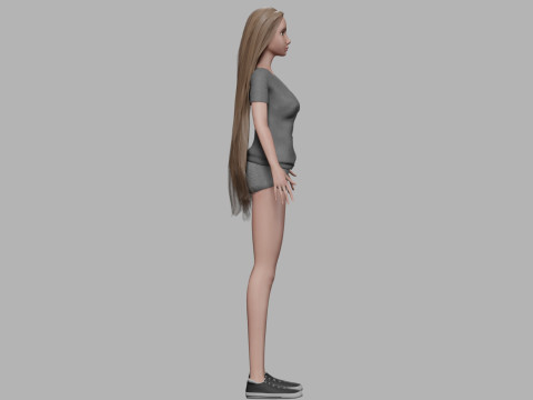 Cartoon sweet woman V30350 3D 模型